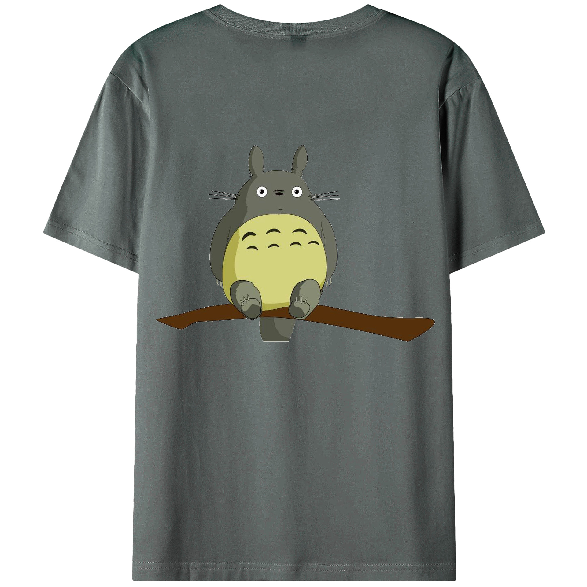 （画像用） となりのトトロ 草壁メイ 草壁サツキ My Neighbor Totoro Satsuki Kusakabe Mei Kusakabe 綿100％ メンズ半袖Tシャツ（バックプリント） 通気性
